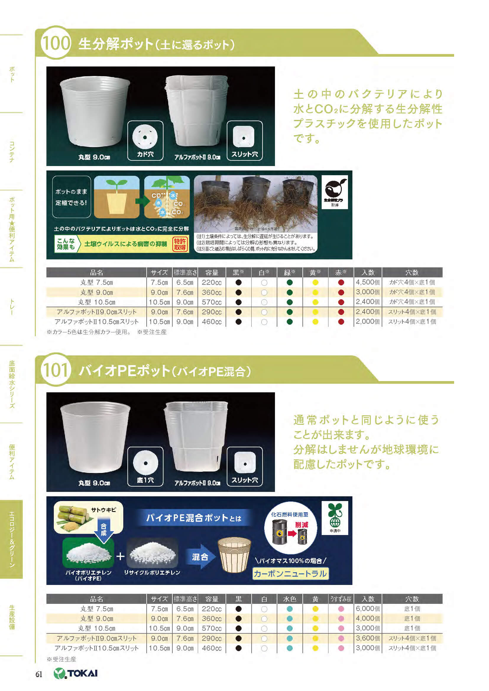 農業資材・ポリポットの企画・開発・販売なら東海化成